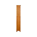 5 Tier Bookcase 70 X 22 X 140 Cm Solid Oak Wood
