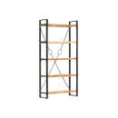 5 Tier Bookcase 90 X 30 X 180 Cm Solid Acacia Wood
