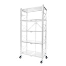 5 Tier Black Foldable Display Stand With Wheels