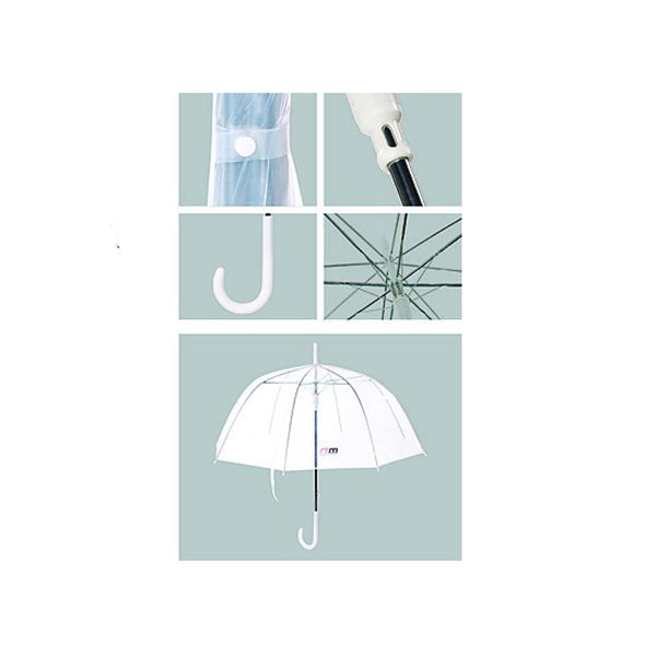 5Pcs Clear Transparent Rain Walking Umbrella Parasol Pvc Dome