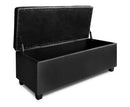 Large Ottoman PU Leather Chest Storage Box Foot Stool