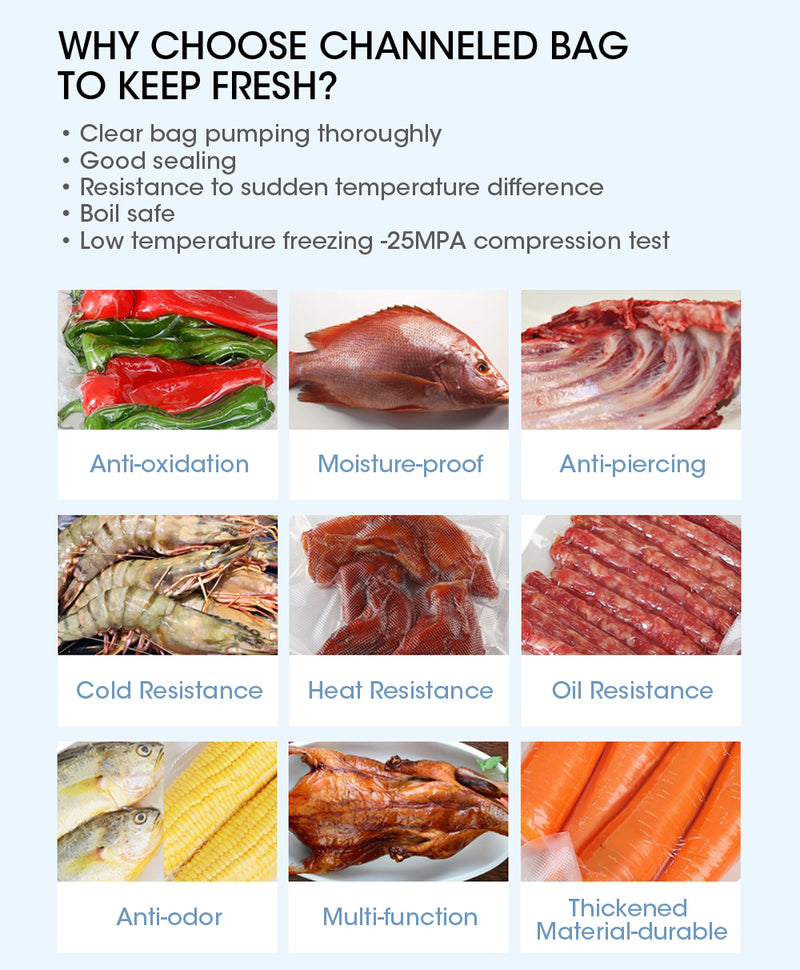 200X Commercial Grade Vacuum Sealer Food Sealing Storage Bags Saver 30X40Cm