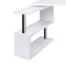 Office Computer Desk Corner Table w/ Bookshelf White