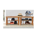 Bamboo Shoe Rack Wooden Seat Bench Organizer Shelf Stool