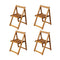 5 Piece Folding Outdoor Dining Set Solid Acacia Wood