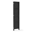 4 Panel Room Divider Privacy Screen Rattan Woven Wood Stand