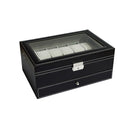 12 Grids Watch Display Leather Jewellery Storage Organizer Lock Key