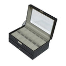12 Grids Watch Display Leather Jewellery Storage Organizer Lock Key