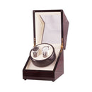 Automatic Dual Watch Winder Wood Display Box Case