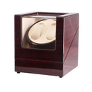 Automatic Dual Watch Winder Wood Display Box Case