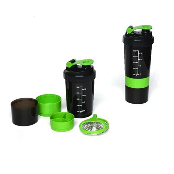 2x Protein Gym Shaker Premium 3-In-1 Smart Style Blender Mixer Cup