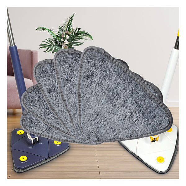 5X Spin Cleaning Mop Pad Cleaner Head 360 Degree Rotatable Grey
