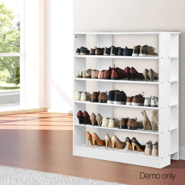 6-Tier Shoe Rack Cabinet - White