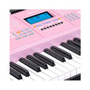 61 Keys Electronic Keyboard Piano Music With Stand Pink