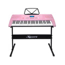 61 Keys Electronic Keyboard Piano Music With Stand Pink