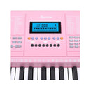 61 Keys Electronic Led Piano Keyboard With Stand Pink