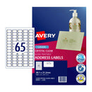 Avery Laser Label Clear L7551 65Up Pack Of 25