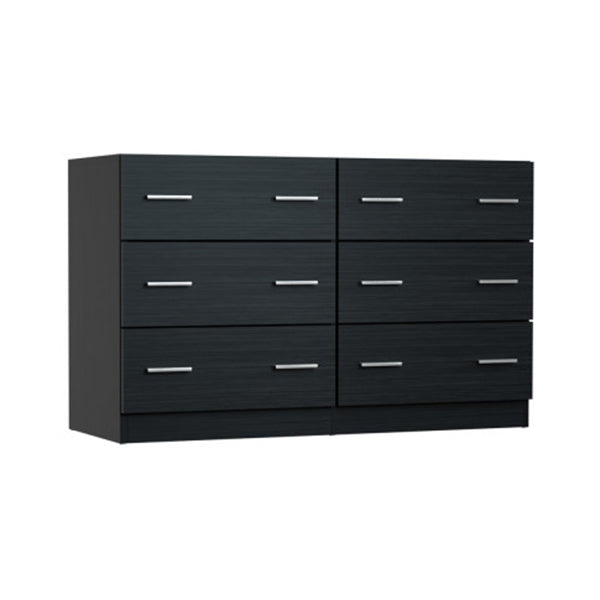 6 Chest Of Drawers Cabinet Dresser Table Tallboy Lowboy Storage Black