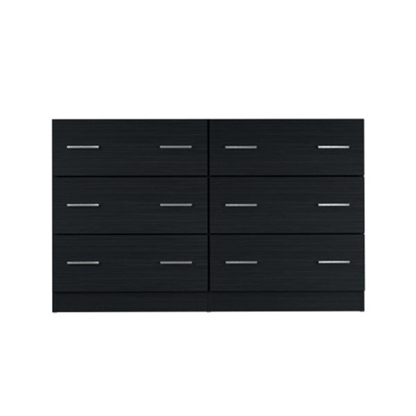 6 Chest Of Drawers Cabinet Dresser Table Tallboy Lowboy Storage Black