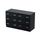 6 Chest Of Drawers Cabinet Dresser Table Tallboy Lowboy Storage Black
