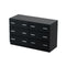 6 Chest Of Drawers Cabinet Dresser Table Tallboy Lowboy Storage Black