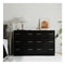 6 Chest Of Drawers Cabinet Dresser Table Tallboy Lowboy Storage Black