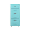 6 Drawer Filing Storage Organise Cabinets Steel Blue