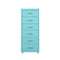 6 Drawer Filing Storage Organise Cabinets Steel Blue