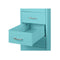 6 Drawer Filing Storage Organise Cabinets Steel Blue