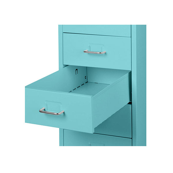 6 Drawer Filing Storage Organise Cabinets Steel Blue