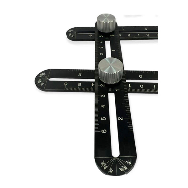 6 Fold Alloy Multiple Angle Ruler Layout Measuring Template Tool