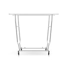 6Ft Double Rail Clothes Rack Stand Adjustable Rolling Hanger