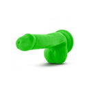 6 Inch Neo Elite Silicone Dual Density Cock With Balls Neon Green