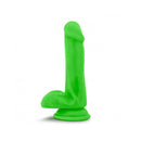 6 Inch Neo Elite Silicone Dual Density Cock With Balls Neon Green