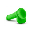 6 Inch Neo Elite Silicone Dual Density Cock With Balls Neon Green