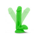 6 Inch Neo Elite Silicone Dual Density Cock With Balls Neon Green