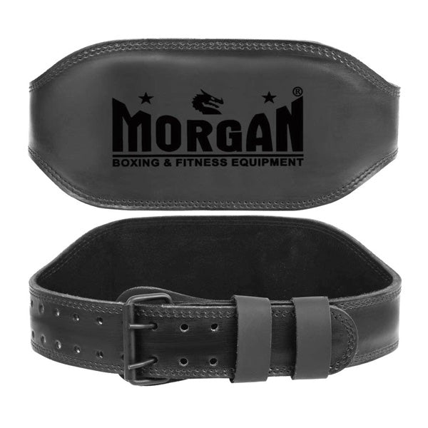 6 Inches Morgan B2 Bomber Leather Weight Lifting Belt