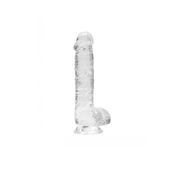 6 Inches Shots Toys Real Rock Realistic Dildo With Balls Clear