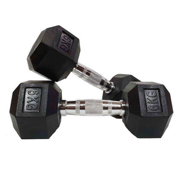 Morgan Rubber Hex Dumbbells Pair