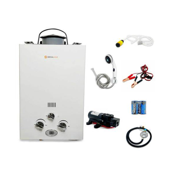 6L Portable Gas Water Heater Shower Outdoor