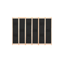 6 Panel Room Divider Black Fabric