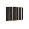 6 Panel Room Divider Black Fabric