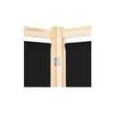 6 Panel Room Divider Black Fabric