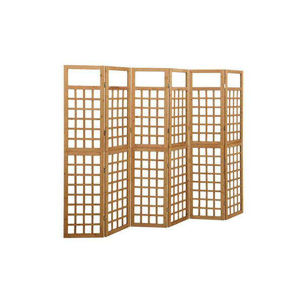 6 Panel Room Divider Trellis Solid Fir Wood Simply Wholesale