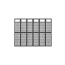 6 Panel Room Divider Trellis Solid Fir Wood Black