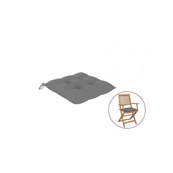 6 Pcs Chair Cushions Grey 40 X 40 X 7 Cm Fabric