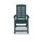 6 Pcs Reclining Garden Chairs Plastic Green