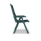 6 Pcs Reclining Garden Chairs Plastic Green