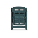 6 Pcs Reclining Garden Chairs Plastic Green