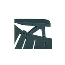 6 Pcs Reclining Garden Chairs Plastic Green